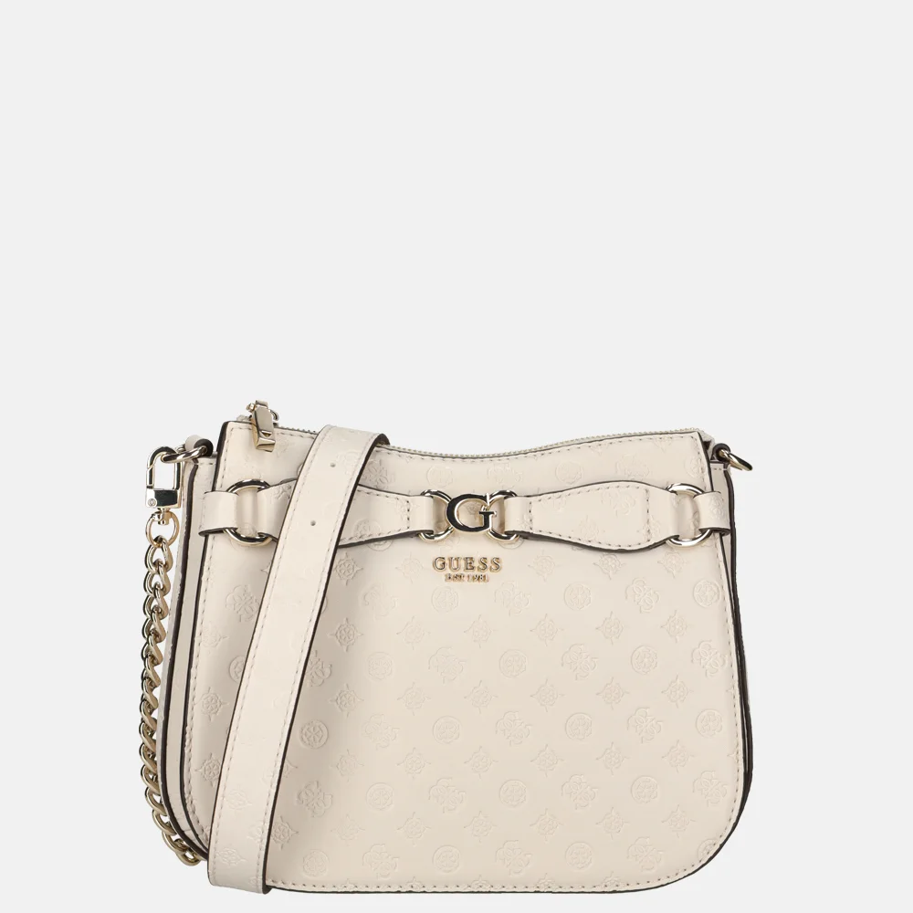 Guess Arlena hobo crossbody tas taupe logo